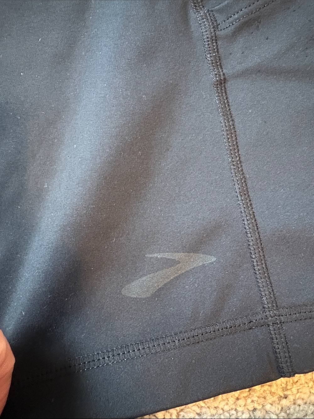 High-Waist Black Brooks Bike Shorts - Picture 3 of 6